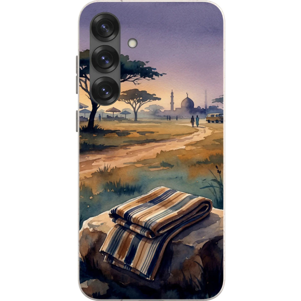 Aso-Oke Accent in the Landscape by Tobi Akinyemi — S25 Plus Samsung Galaxy Bio-degradable Case — Finnaij