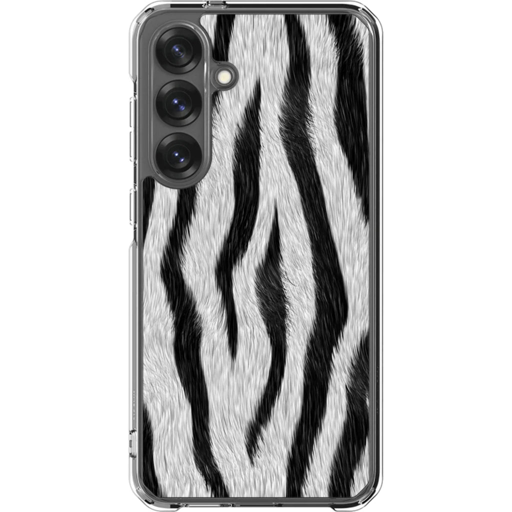 Zebra Groove — S25 Plus Clear Impact Case — Finnaij