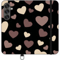 White & Black Hearts Vegan Leather — S25 Plus Wallet Case — Finnaij