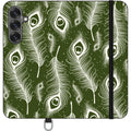 Feathers in Bloom Army Green — S25 Plus Wallet Case — Finnaij