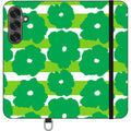 Bold Floral Green Vegan Leather — S25 Plus Wallet Case — Finnaij