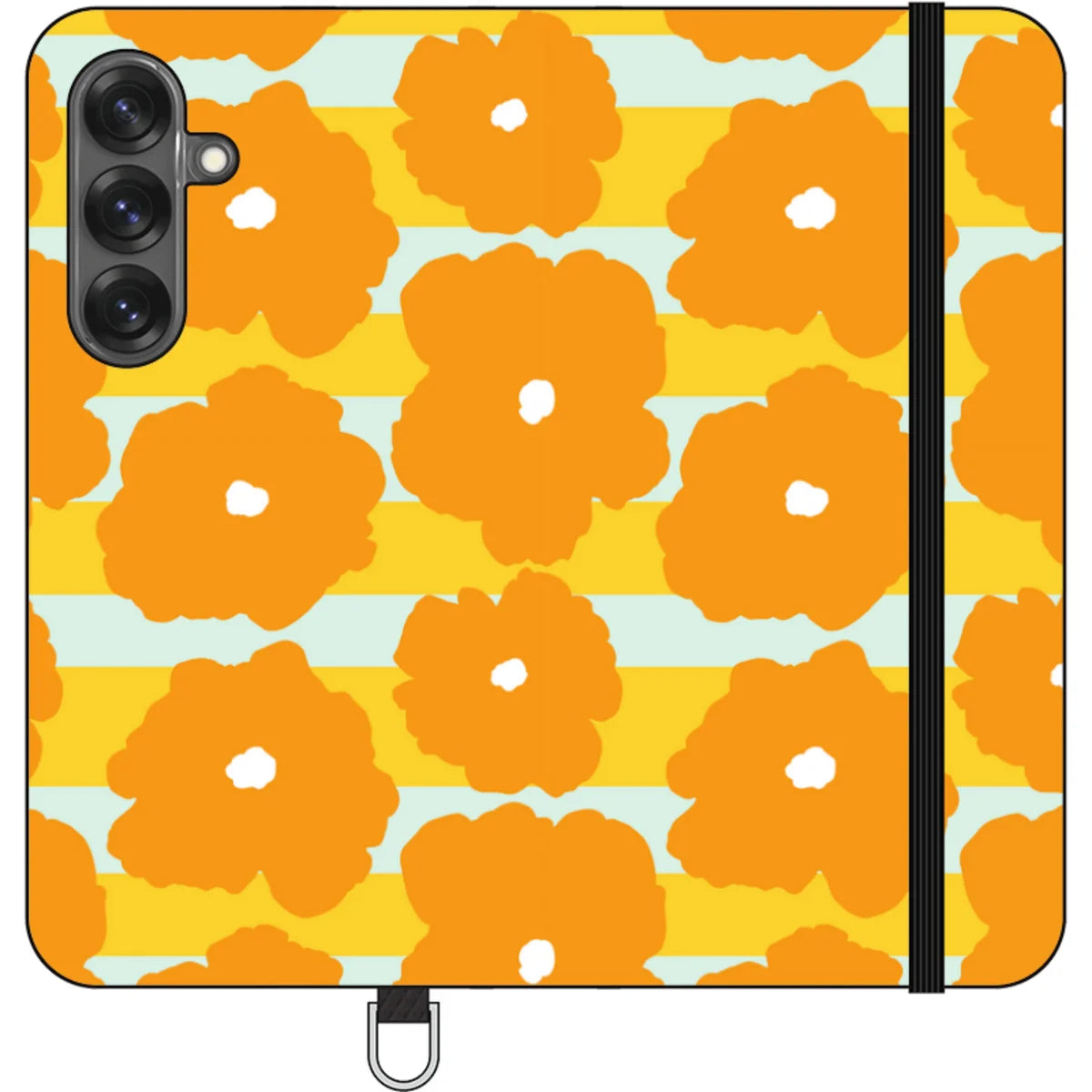 Bold Floral Orange — S25 Plus Wallet Case — Finnaij
