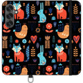 Nordic Ornament Black Vegan Leather — S25 Plus Wallet Case — Finnaij