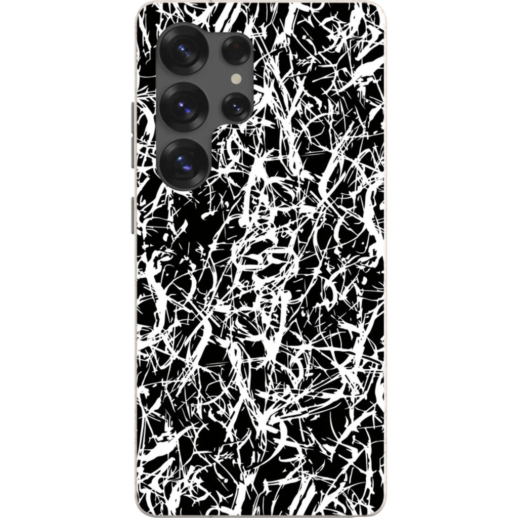 Black-White Grunge — S25 Ultra Samsung Galaxy Bio-degradable Case — Finnaij