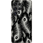 Feathers in Bloom Black — S25 Ultra Samsung Galaxy Bio-degradable Case — Finnaij
