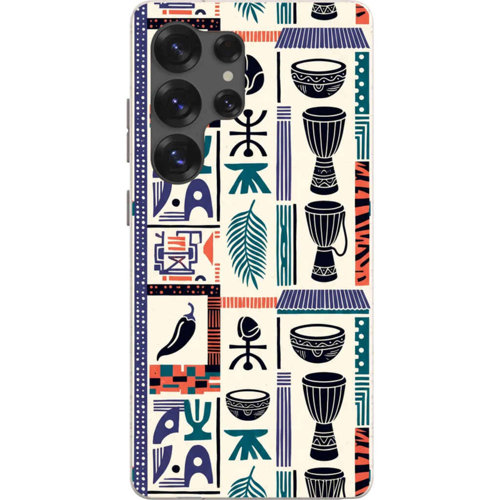 Market Day Icons by Ada Okoye — S25 Ultra Samsung Galaxy Bio-degradable Case — Finnaij