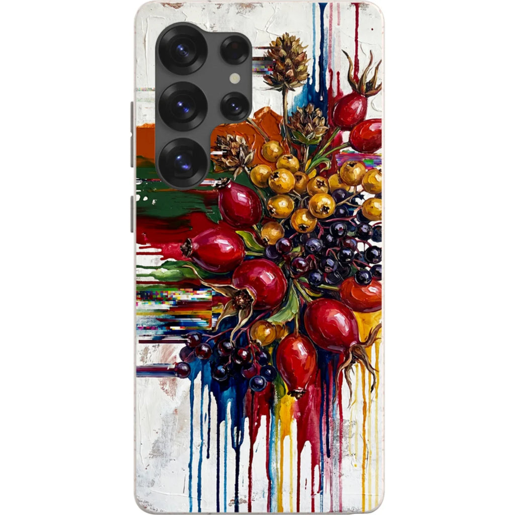 Autumn Berries and Botanicals by Frida Lövström — S25 Ultra Samsung Galaxy Bio-degradable Case — Finnaij