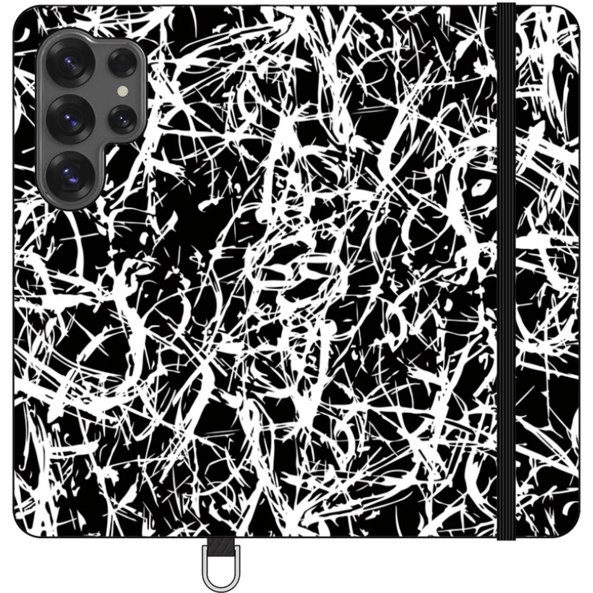 Black-White Grunge — S25 Ultra Wallet Case — Finnaij