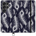 Feathers in Bloom Vegan Leather — S25 Ultra Wallet Case — Finnaij