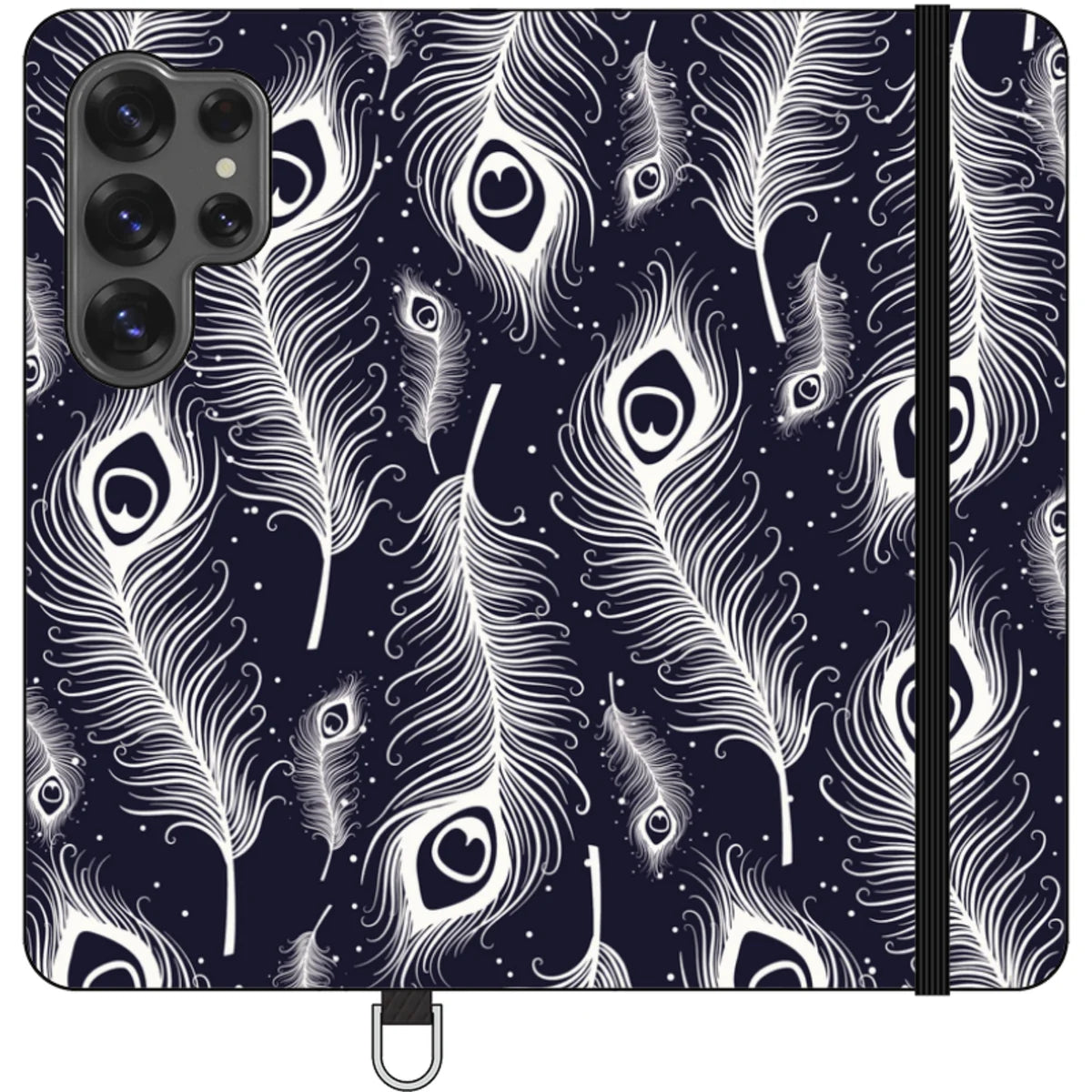 Feathers in Bloom Vegan Leather — S25 Ultra Wallet Case — Finnaij