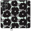 Bold Floral Black — S25 Ultra Wallet Case — Finnaij