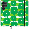 Bold Floral Green Vegan Leather — S25 Ultra Wallet Case — Finnaij