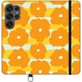 Bold Floral Orange — S25 Ultra Wallet Case — Finnaij