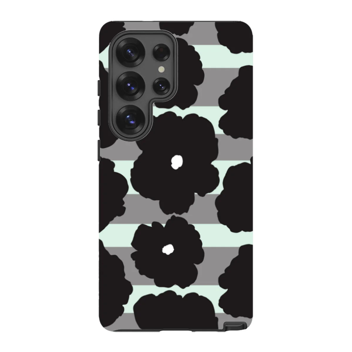Bold Floral Black — S25 Ultra Tough Case — Finnaij