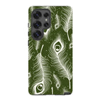Feathers in Bloom Army Green — S25 Ultra Tough Case — Finnaij