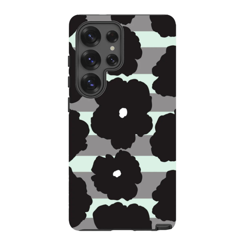 Bold Floral Black — S25 Ultra Tough Case — Finnaij