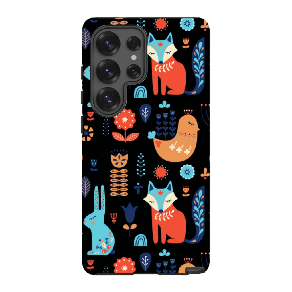 Nordic Ornament Black — S25 Ultra Tough Case — Finnaij