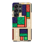 Ankara Blocks on Sand by Ada Okoye — S25 Ultra Tough Case — Finnaij