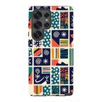 Coastal Indigo Tiles by Ada Okoye — S25 Ultra Tough Case — Finnaij