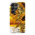 Sunflowers with Abstract Golden Chaos by Frida Lövström — S25 Ultra Tough Case — Finnaij