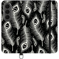 Feathers in Bloom Black — S26 Wallet Case — Finnaij