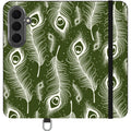 Feathers in Bloom Army Green — S26 Wallet Case — Finnaij