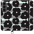Bold Floral Black — S26 Wallet Case — Finnaij