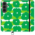 Bold Floral Green Vegan Leather — S26 Wallet Case — Finnaij