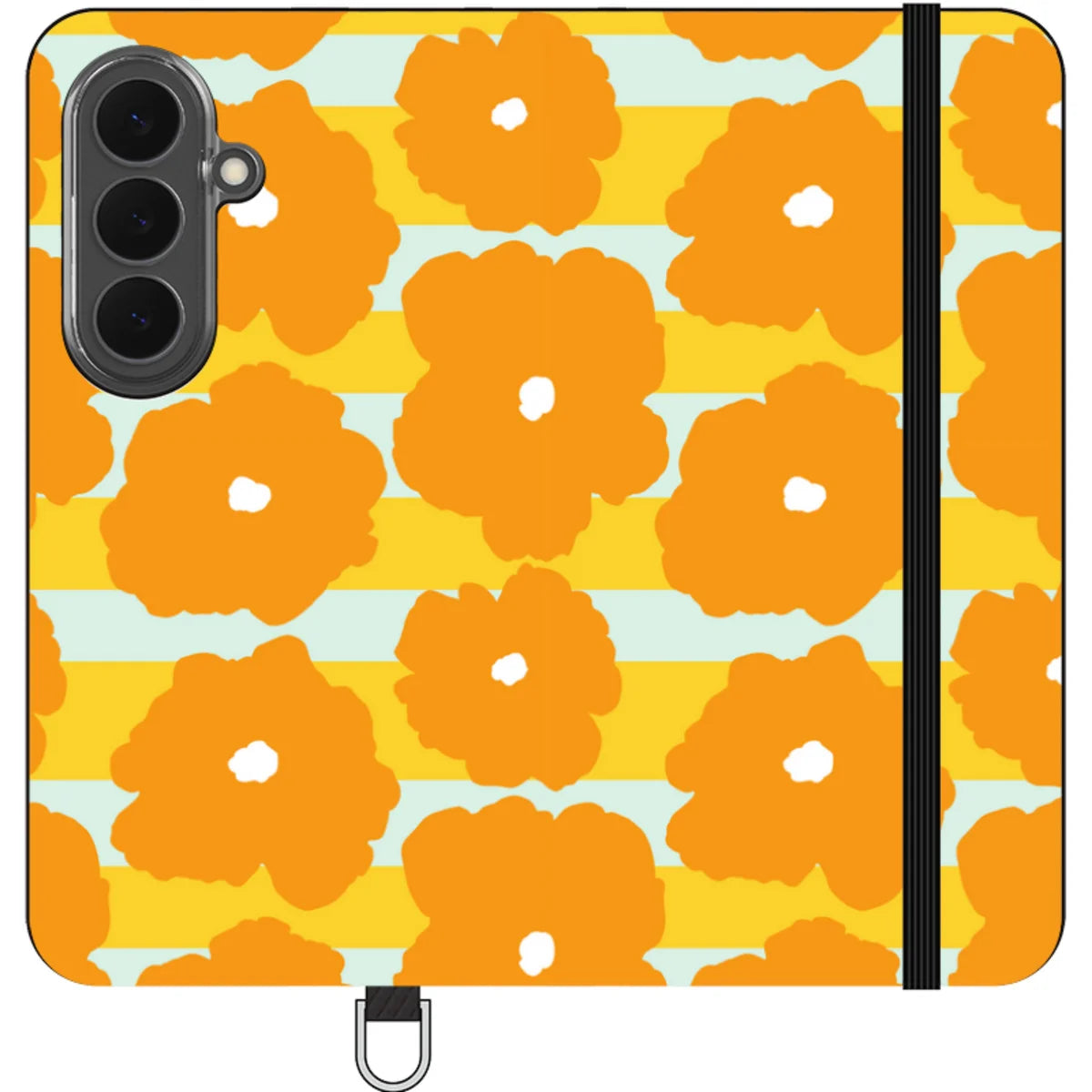 Bold Floral Orange — S26 Wallet Case — Finnaij
