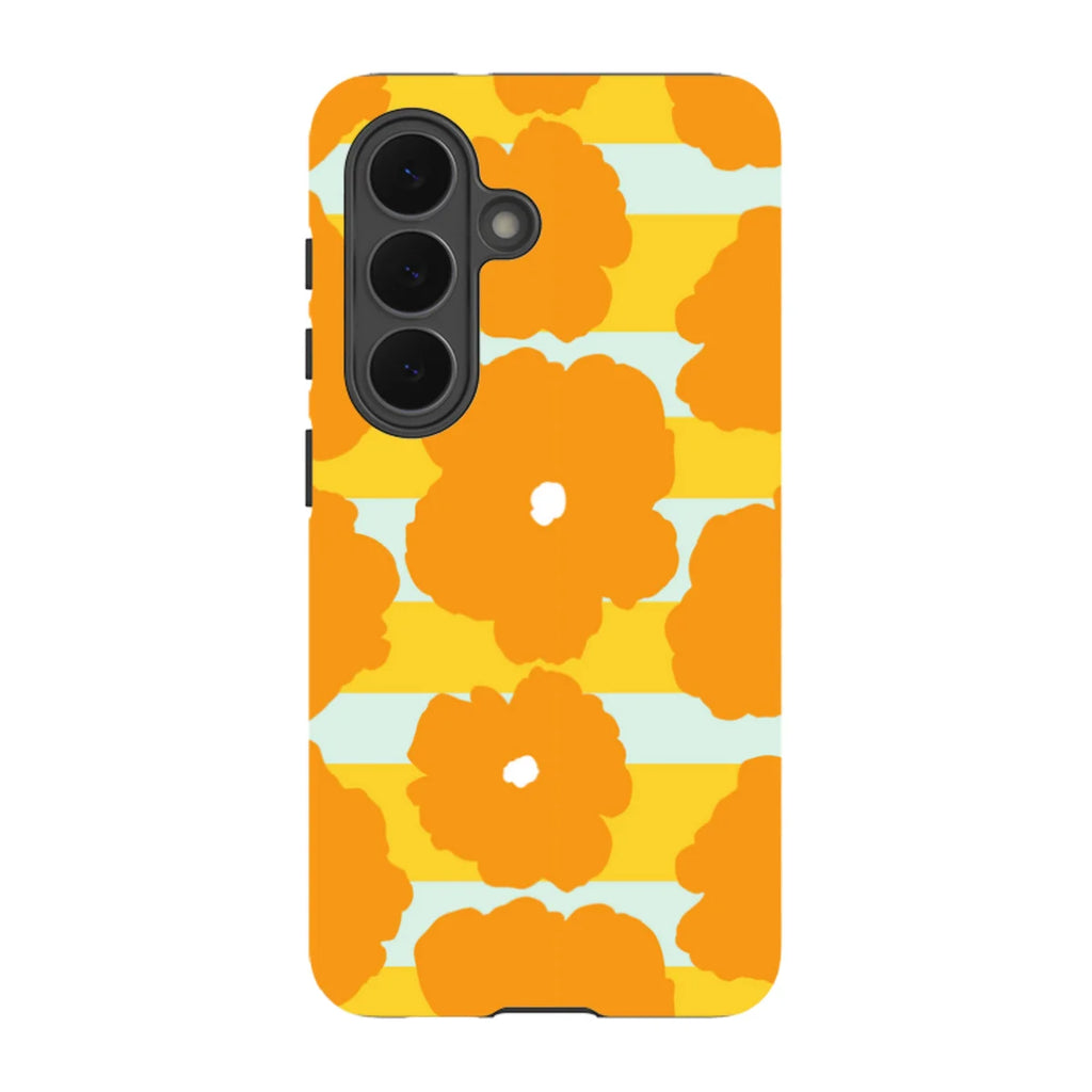 Bold Floral Orange — S26 Tough Case — Finnaij