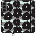 Bold Floral Black — S26 Plus Wallet Case — Finnaij