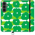 Bold Floral Green Vegan Leather — S26 Plus Wallet Case — Finnaij