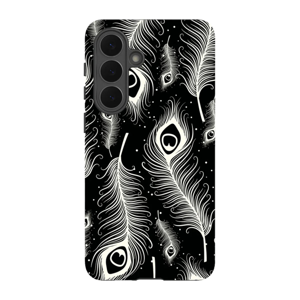 Feathers in Bloom Black — S26 Plus Tough Case — Finnaij