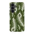 Feathers in Bloom Army Green — S26 Plus Tough Case — Finnaij