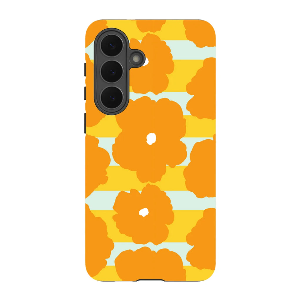 Bold Floral Orange — S26 Plus Tough Case — Finnaij