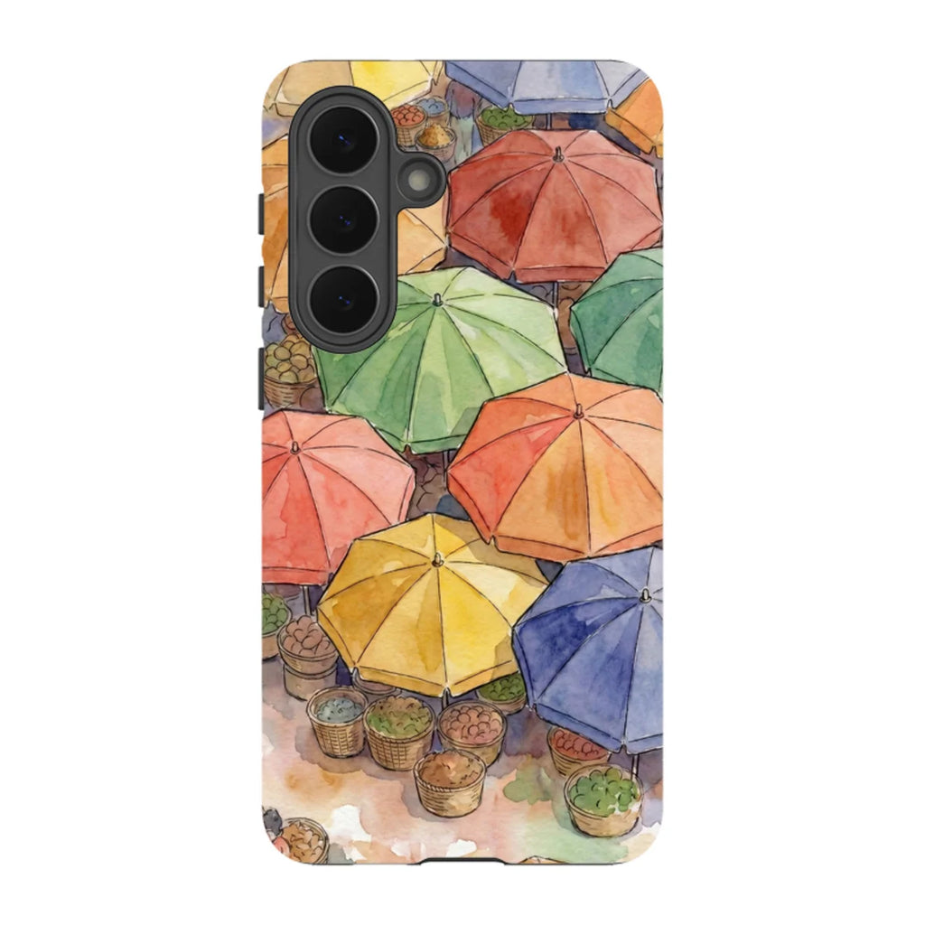 Market Umbrellas from Above by Tobi Akinyemi — S26 Plus Tough Case — Finnaij