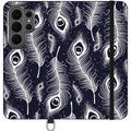 Feathers in Bloom Vegan Leather — S26 Ultra Wallet Case — Finnaij
