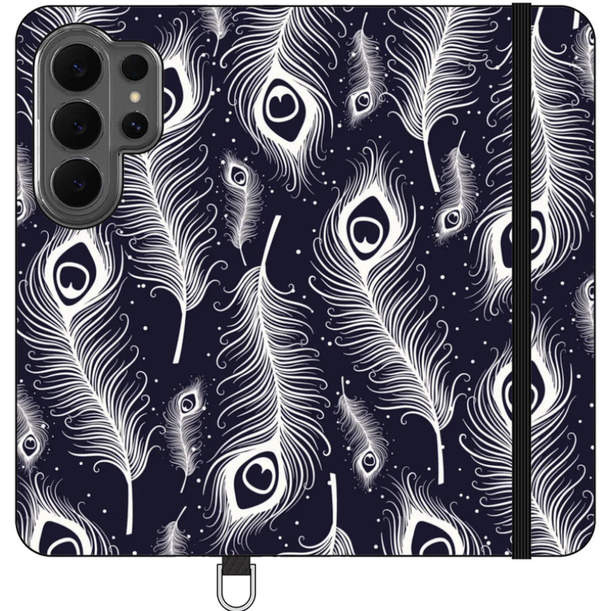 Feathers in Bloom Vegan Leather — S26 Ultra Wallet Case — Finnaij