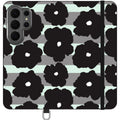 Bold Floral Black — S26 Ultra Wallet Case — Finnaij