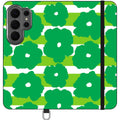 Bold Floral Green Vegan Leather — S26 Ultra Wallet Case — Finnaij