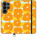 Bold Floral Orange — S26 Ultra Wallet Case — Finnaij