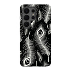 Feathers in Bloom Black — S26 Ultra Tough Case — Finnaij