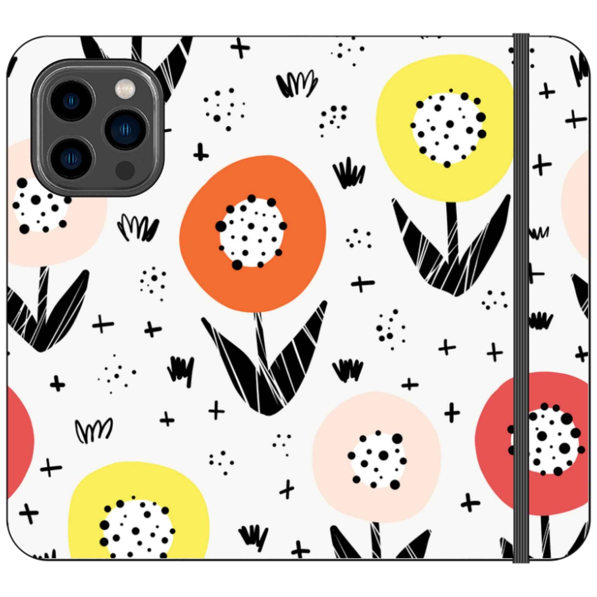 Botanical Doodle — iPhone 14 Pro Max Wallet Case — Finnaij