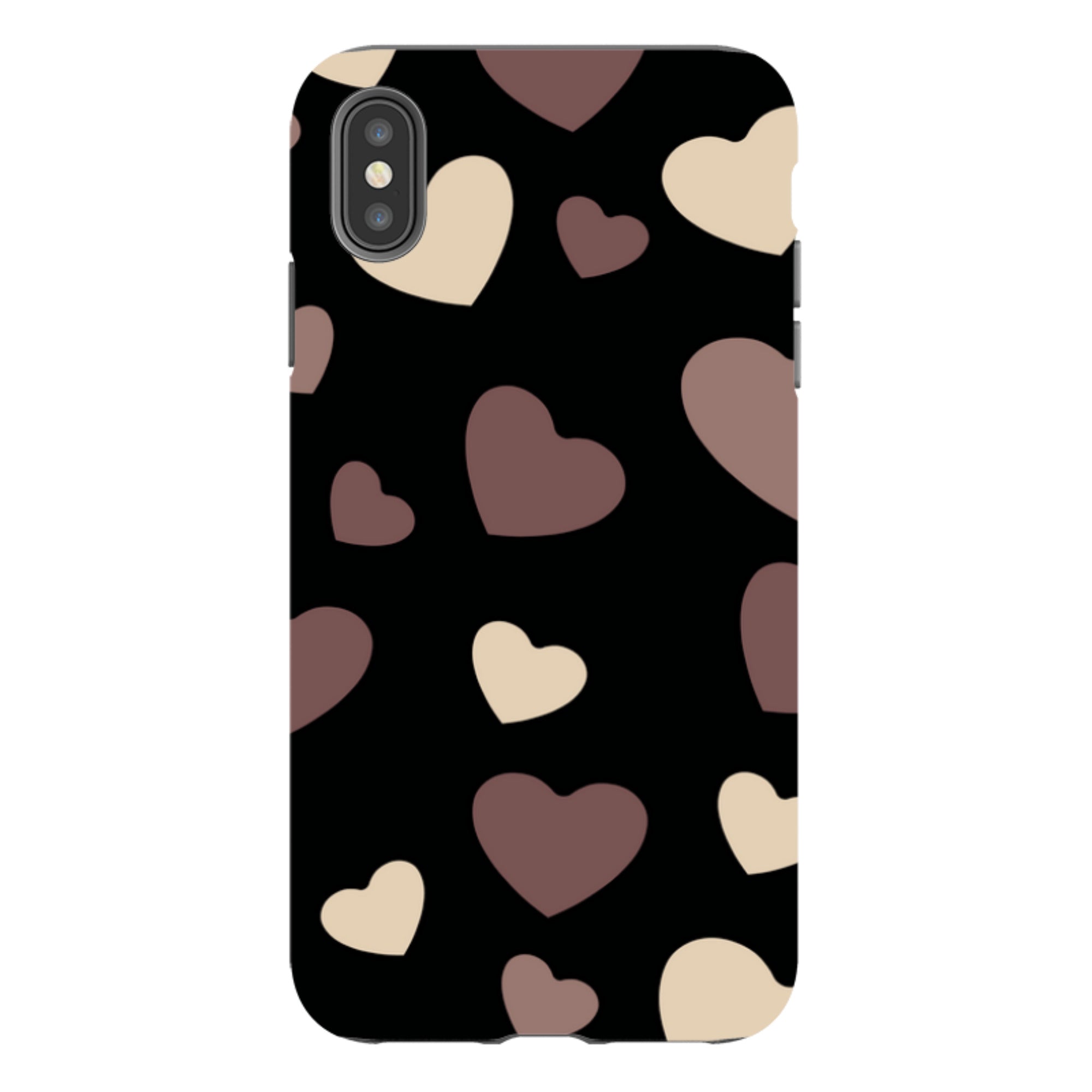 White & Black Hearts - iPhone Tough Case