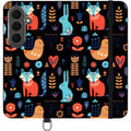 Nordic Ornament Black — Apple Vegan Leather Folio Wallet Case — Finnaij