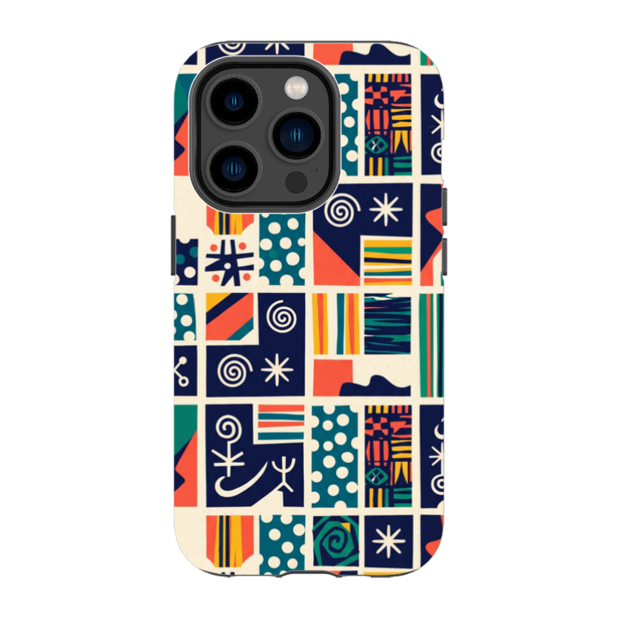 Coastal Indigo Tiles by Ada Okoye - iPhone Tough Case