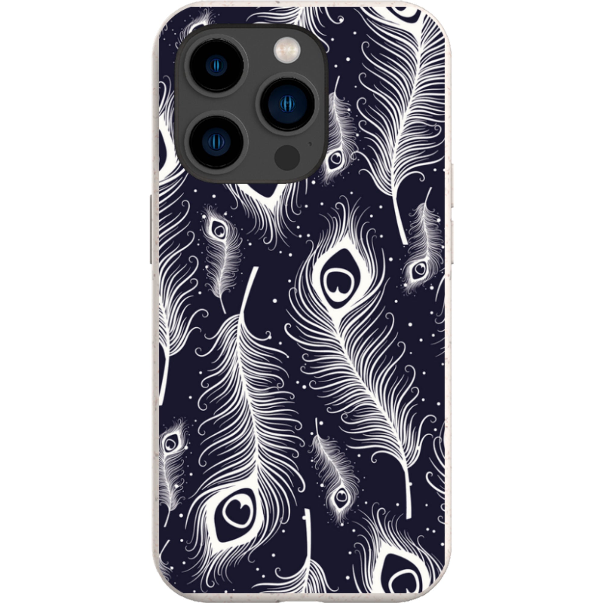 Feathers in Bloom — iPhone 14 Pro iPhone Bio-degradable Case — Finnaij