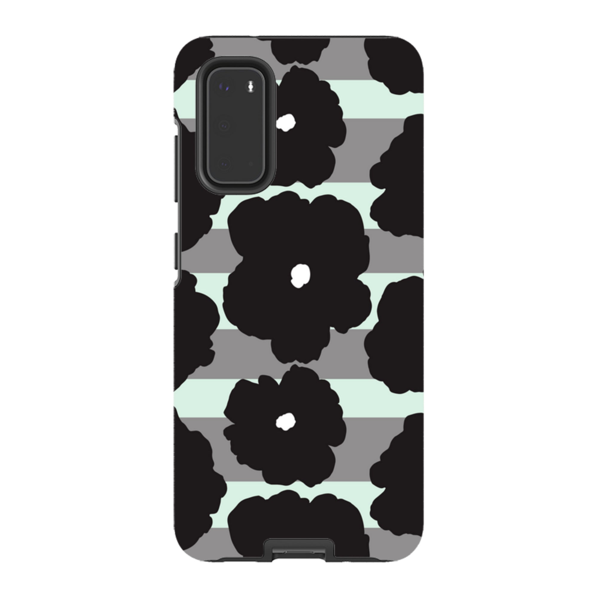Bold Floral Black - Samsung Tough Case