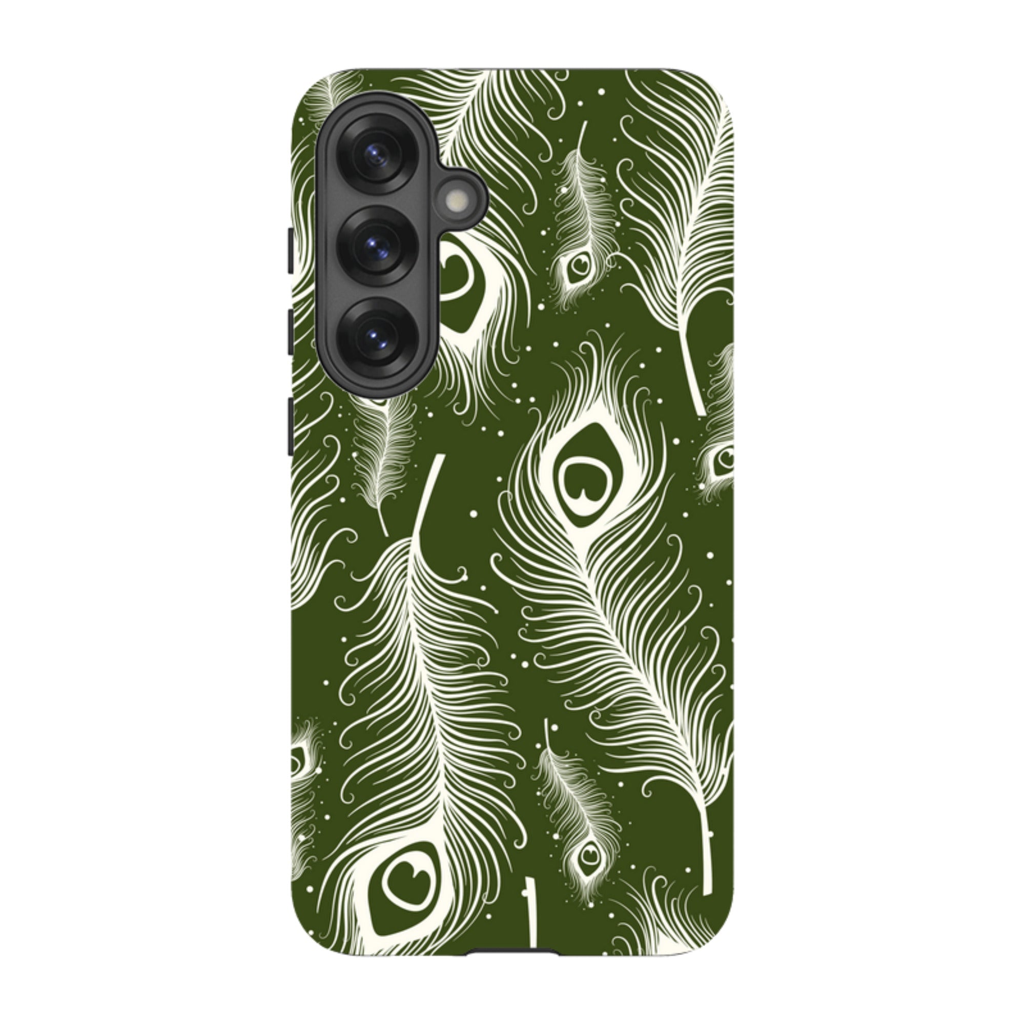 Feathers in Bloom Army Green — Tough Case for Samsung Galaxy — Finnaij