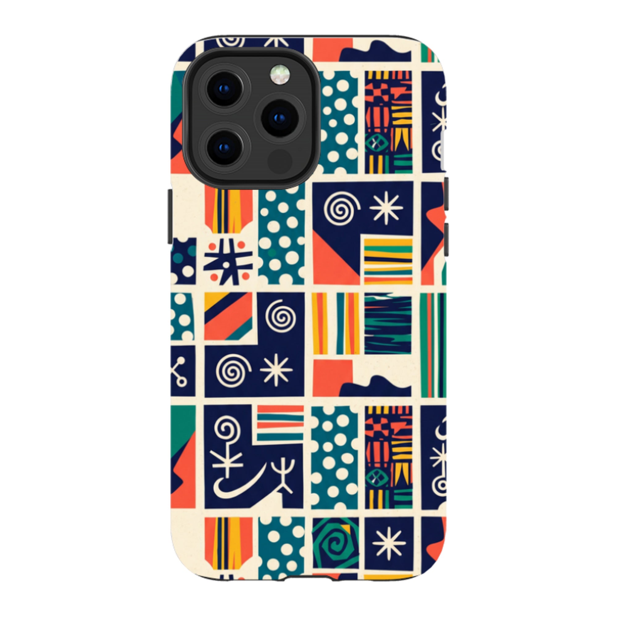 Coastal Indigo Tiles by Ada Okoye - iPhone Tough Case